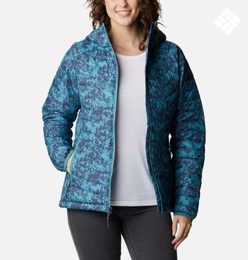 Women's Columbia Powder Lite Hooded Jackets Turquoise | CA-B853C