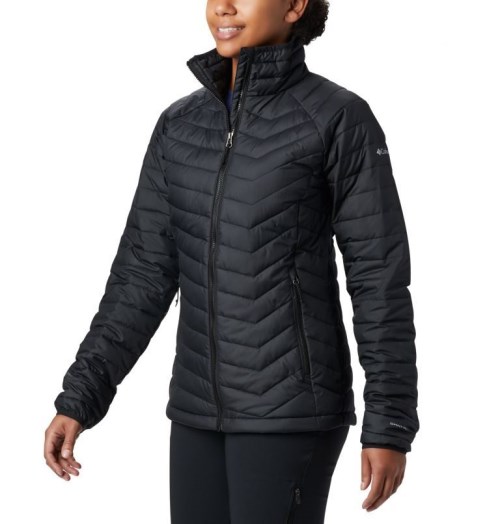 Women's Columbia Powder Lite Jackets Black | CA-T0C4L