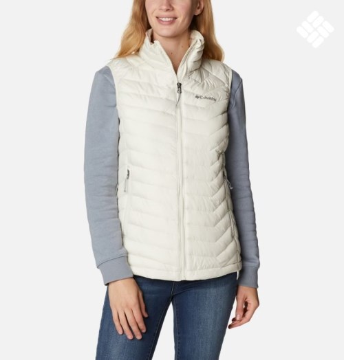 Women's Columbia Powder Lite Vest Cream | CA-A6145