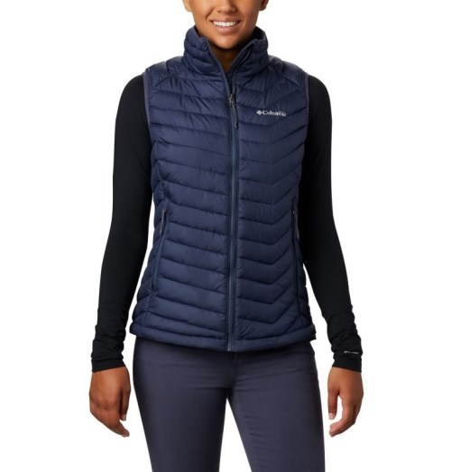 Women's Columbia Powder Lite Vest Navy | CA-GC310