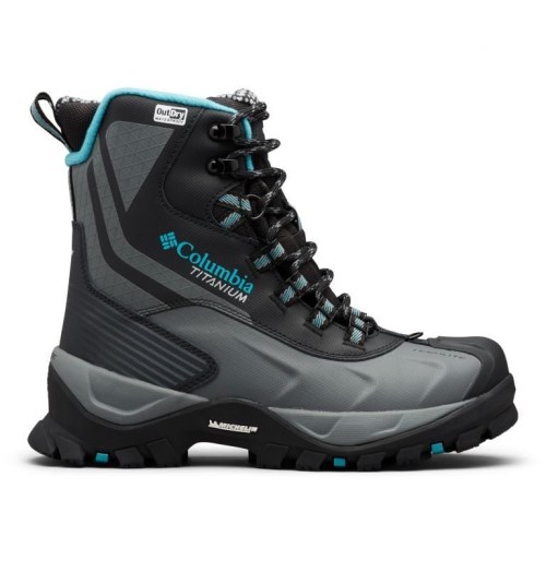 Women's Columbia Powderhouse Titanium Omni-Heat 3D OutDry Boots Black | CA-O01L4