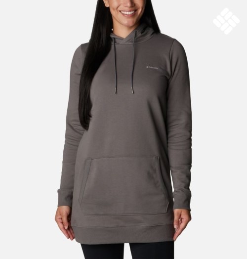 Women's Columbia Rush Valley Long Hoodie Dark Grey | CA-O358L