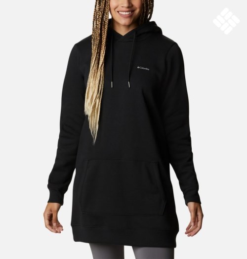 Women's Columbia Rush Valley Long Hoodie Black | CA-W1A68