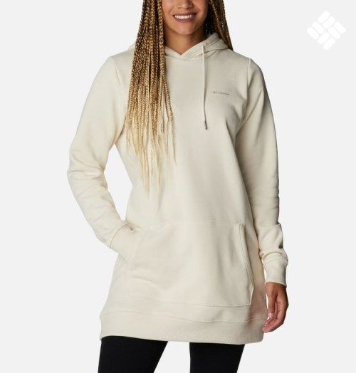 Women's Columbia Rush Valley Long Hoodie Cream | CA-X46A5