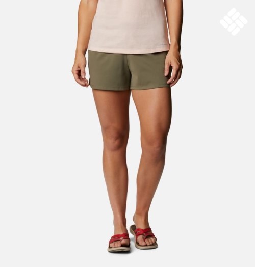 Women's Columbia Sandy Creek Stretch Shorts Olive | CA-KA063