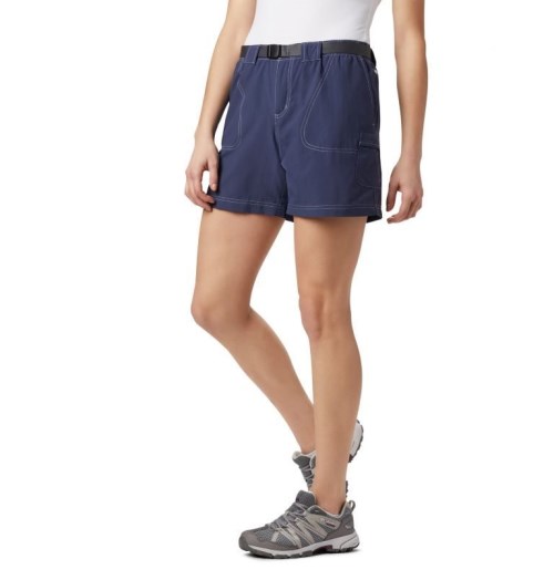 Women's Columbia Sandy River Cargo Shorts Navy | CA-FLC60