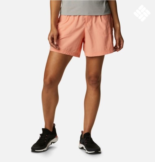 Women's Columbia Sandy River Cargo Shorts Coral | CA-V3LC0