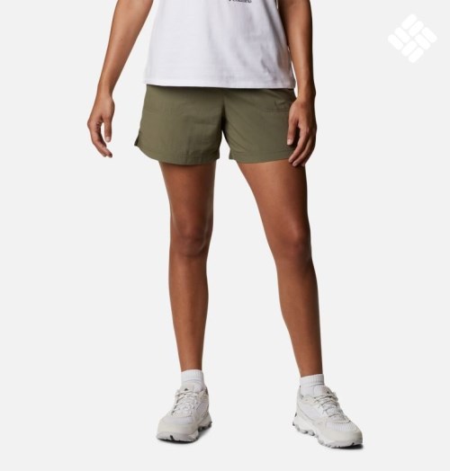 Women's Columbia Sandy River Shorts Olive | CA-K4C6A