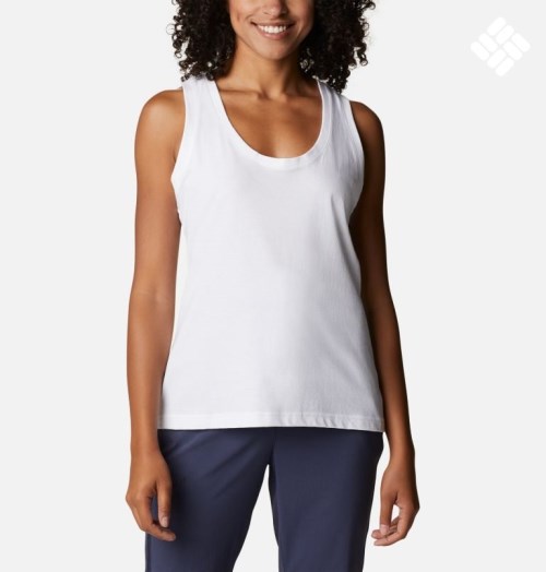 Women's Columbia Sapphire Point Tanks White | CA-F5014