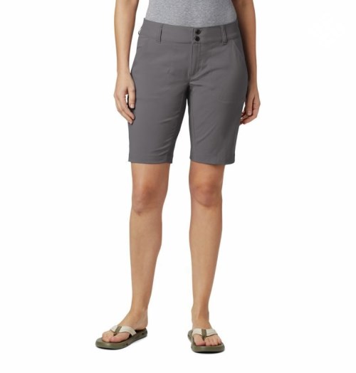 Women's Columbia Saturday Trail Long Shorts Grey | CA-OC64L