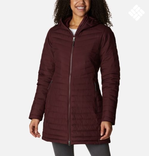 Women's Columbia Slope Edge Mid Jackets Burgundy | CA-E5L36