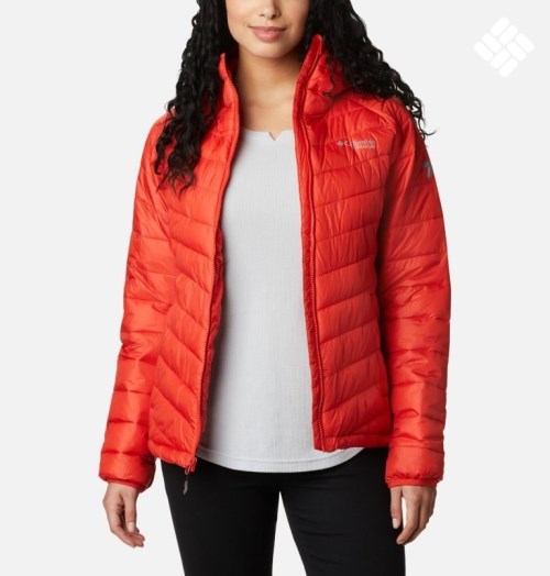 Women's Columbia Snow Country Hooded Jackets Orange | CA-NL06C