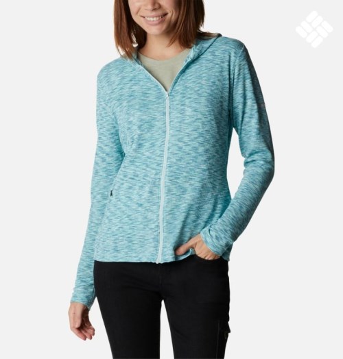 Women's Columbia Stanley Park Full Zip Jackets Turquoise | CA-V8L3A