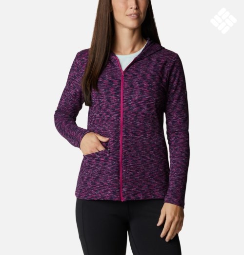 Women's Columbia Stanley Park Full Zip Jackets Fuchsia | CA-W3C4L