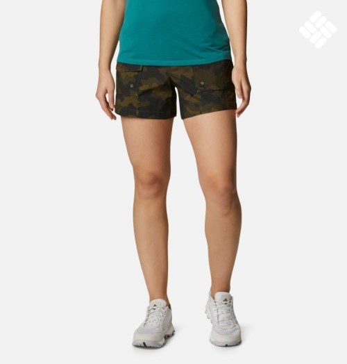 Women's Columbia Summerdry Cargo Shorts Camo | CA-D1064