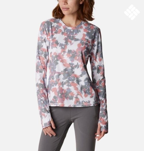 Women's Columbia Sun Deflector Summerdry Long Sleeve Sweatshirts Flower | CA-O1380