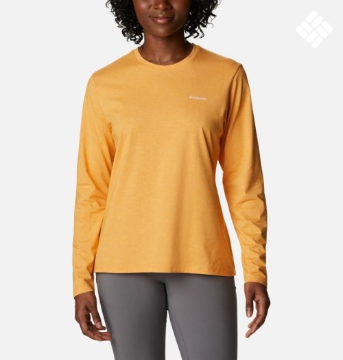 Women's Columbia Sun Trek Long Sleeve T Shirts Mango | CA-Q45C0