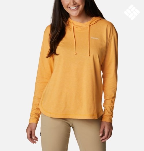 Women's Columbia Sun Trek Pullover Hoodie Mango | CA-A04C5