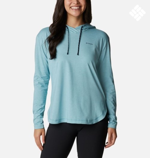 Women's Columbia Sun Trek Pullover Hoodie Blue | CA-F1A63