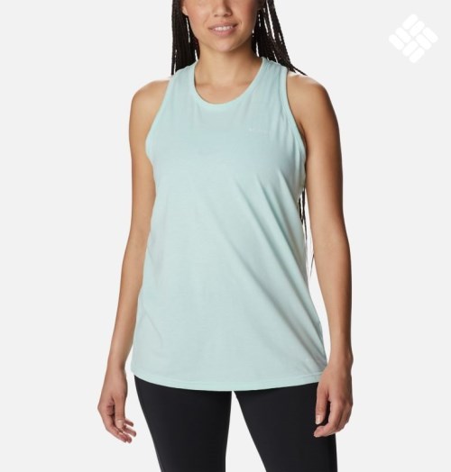 Women's Columbia Sun Trek Racerback Tanks Mint | CA-NL684