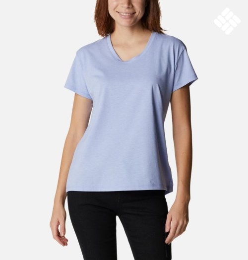 Women's Columbia Sun Trek T Shirts Lavender | CA-G0A3C