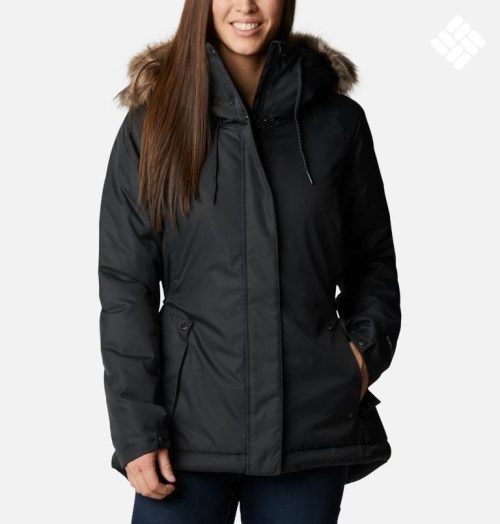 Women's Columbia Suttle Mountain II Insulated Jackets Black | CA-O6LC0