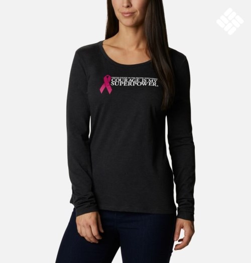 Women's Columbia Tested Tough In Pink Long Sleeve Sweatshirts Black | CA-V013L