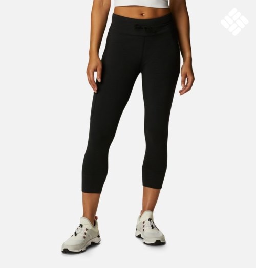 Women's Columbia Trek Capri Leggings Black | CA-J4081