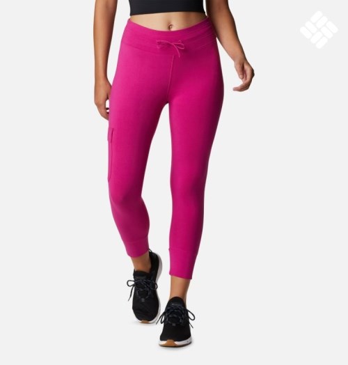 Women's Columbia Trek Capri Leggings Fuchsia | CA-I48A5