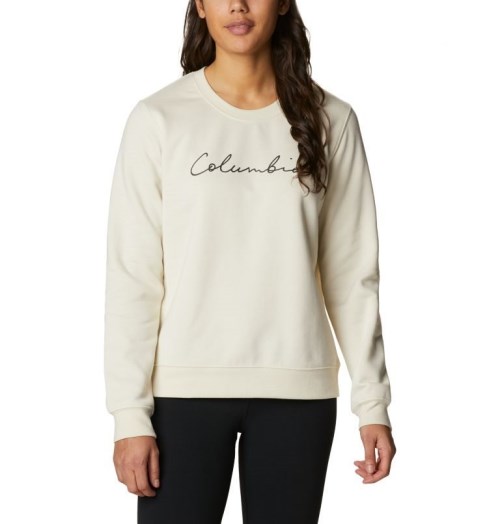 Women's Columbia Trek Graphic Crew Sweatshirts Cream | CA-HA510