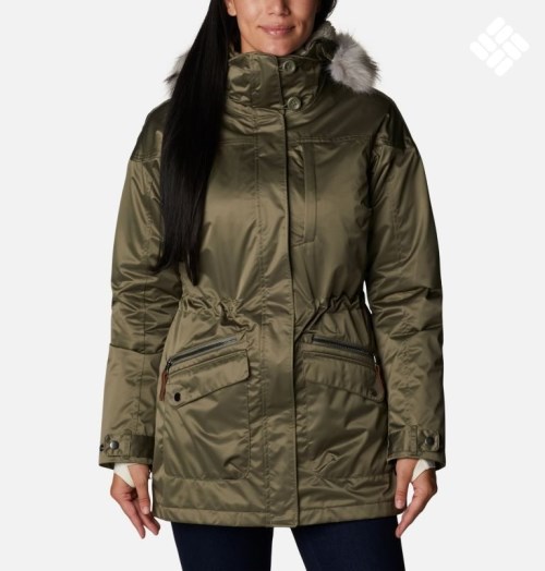 Women's Columbia Watson Lake Omni-Heat Infinity Interchange Insulated Jackets Olive | CA-O53A1