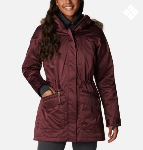 Women's Columbia Watson Lake Omni-Heat Infinity Interchange Insulated Jackets Burgundy | CA-T0CL1