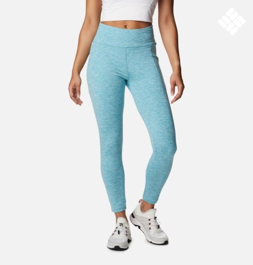 Women's Columbia Weekend Adventure 7/8 Leggings Turquoise | CA-K8AC1