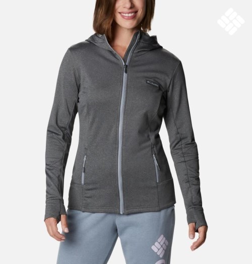 Women's Columbia Windgates Tech Full Zip Fleece Jackets Grey | CA-JA183