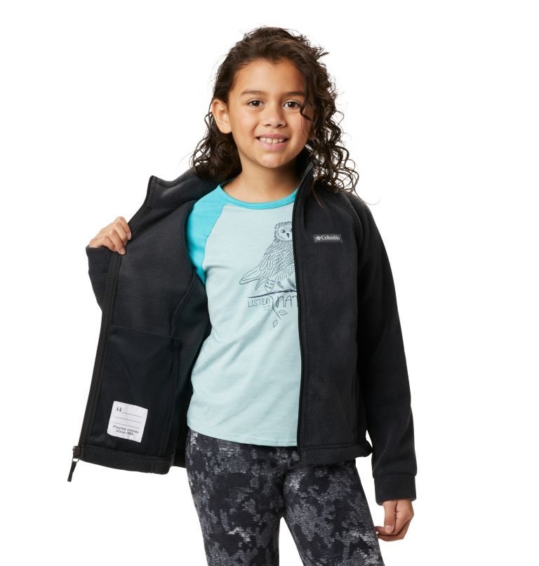 Kids' Columbia Benton Springs Fleece Jackets Black | CA-X4160