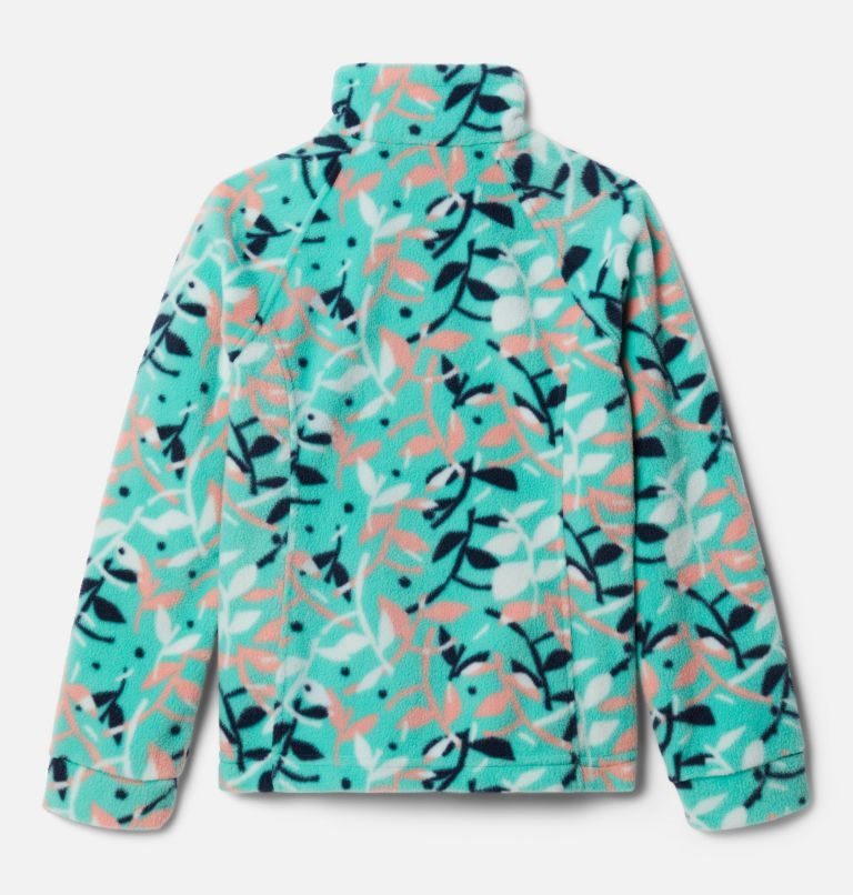 Kids' Columbia Benton Springs II Printed Fleece Jackets Turquoise | CA-YA543