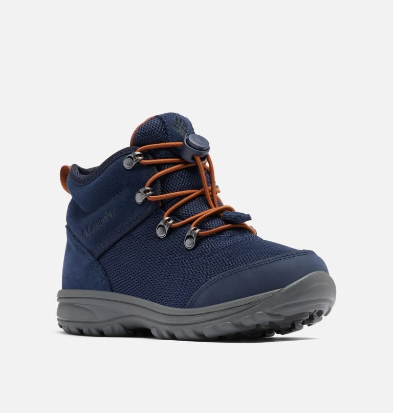 Kids' Columbia Fairbanks Mid Boots Navy | CA-VL341