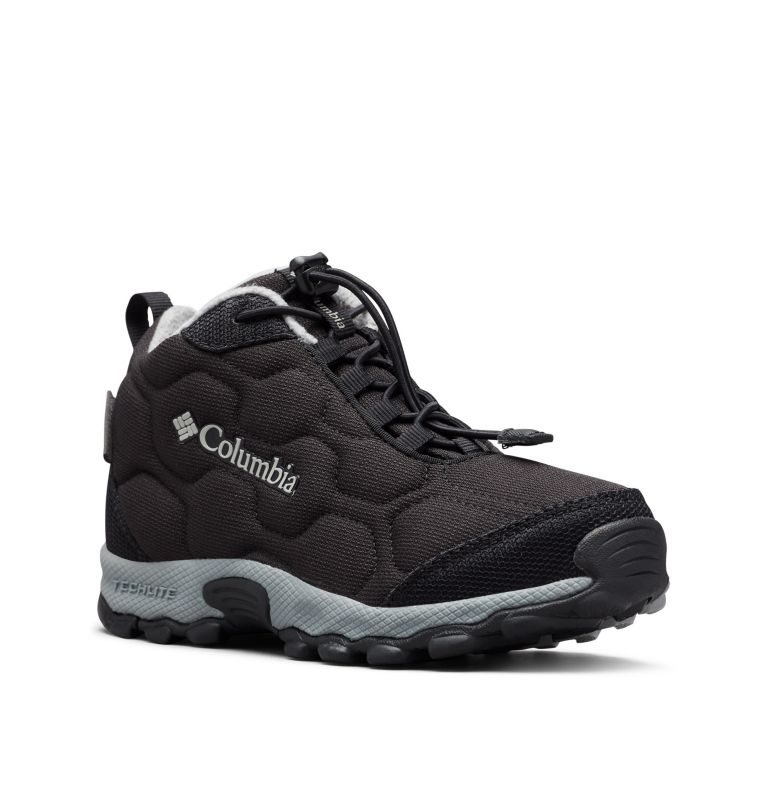 Kids' Columbia Firecamp Mid Waterproof Sneakers Black | CA-E038L