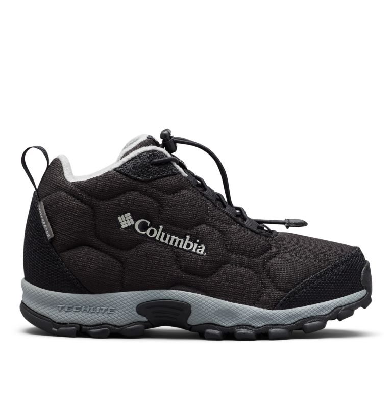 Kids\' Columbia Firecamp Mid Waterproof Sneakers Black | CA-E038L