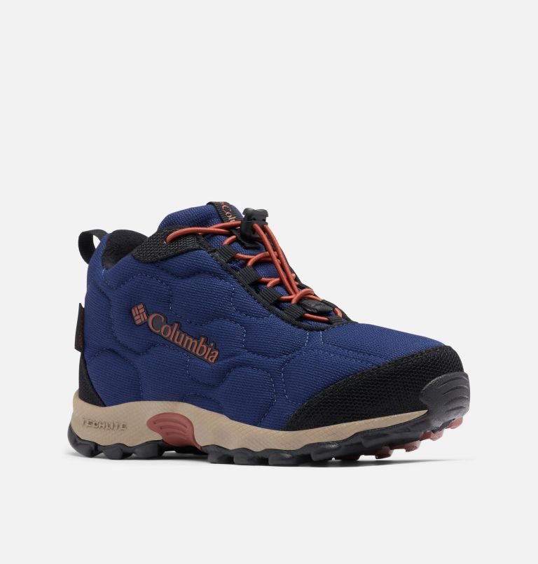 Kids' Columbia Firecamp Mid Waterproof Sneakers Navy | CA-H4061