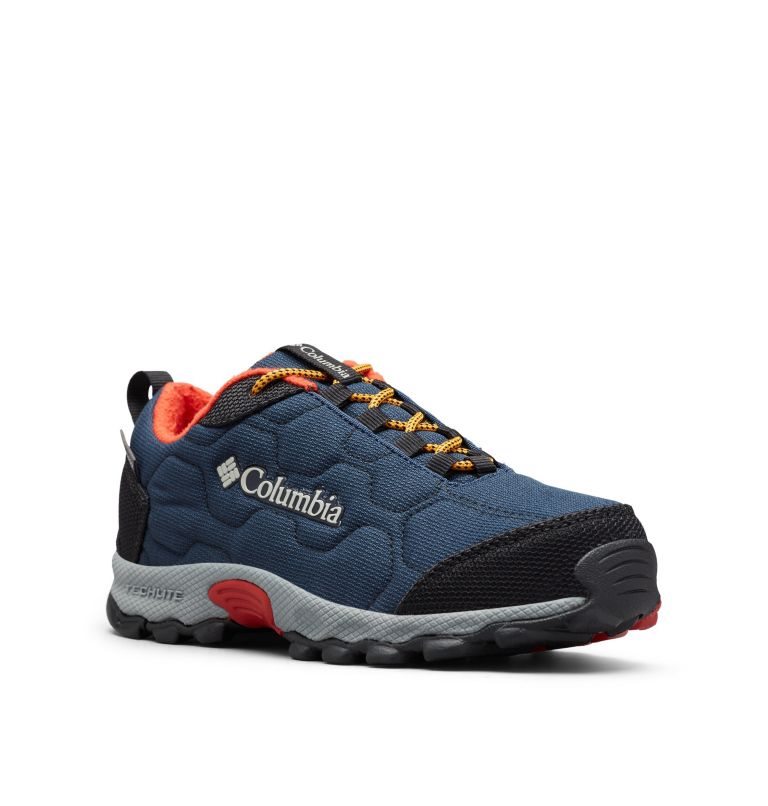 Kids' Columbia Firecamp Sledder 3 Waterproof Sneakers Navy | CA-Q435A