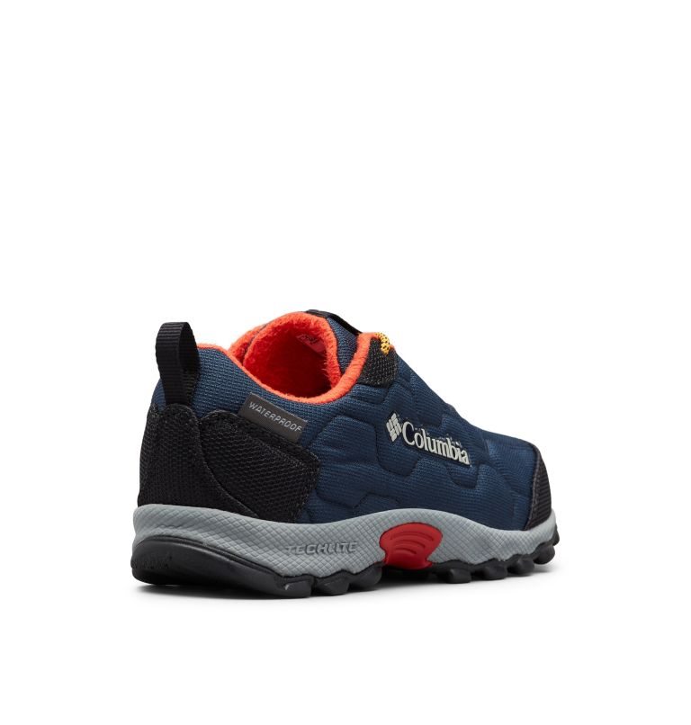 Kids' Columbia Firecamp Sledder 3 Waterproof Sneakers Navy | CA-Q435A