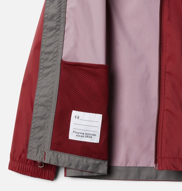 Kids' Columbia Glennaker Rain Jackets Grey / Red | CA-W86CL