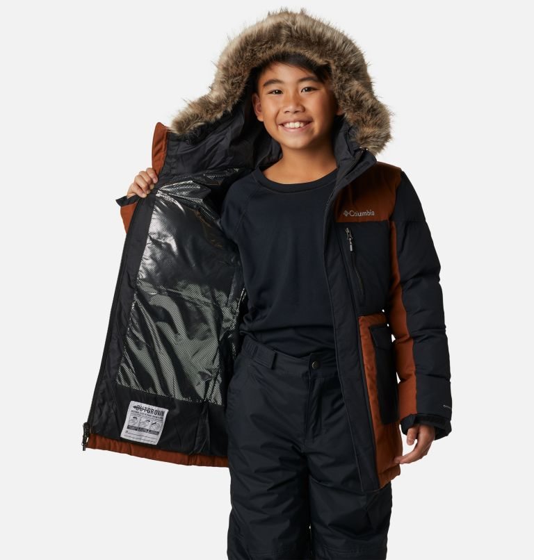 Kids' Columbia Marquam Peak Fusion Omni-Heat Infinity Insulated Jackets Brown | CA-C36CL