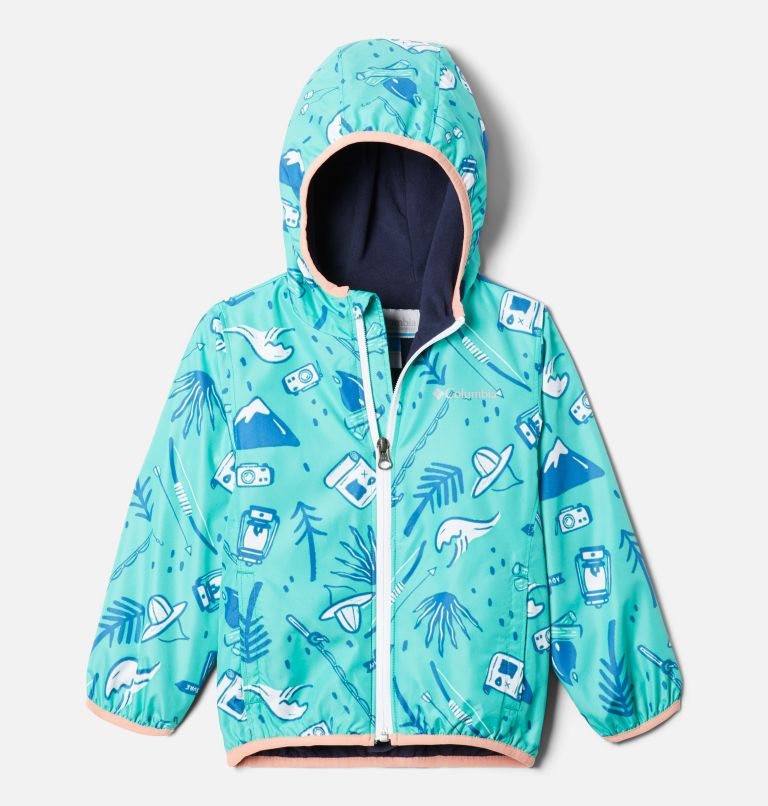 Kids\' Columbia Mini Pixel Grabber II Wind Jackets Turquoise | CA-DAC41