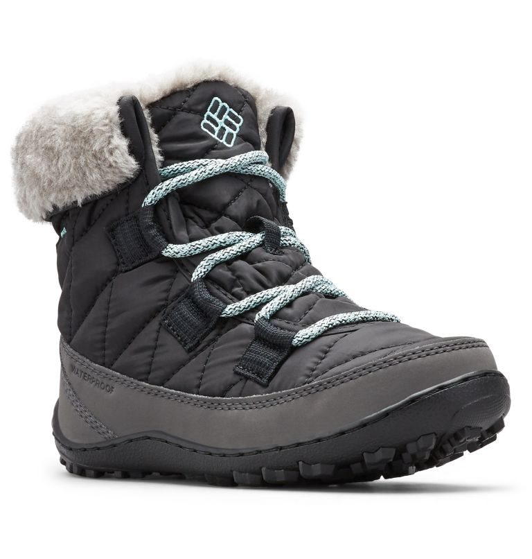 Kids' Columbia Minx Shorty Omni-Heat Waterproof Boots Black | CA-K41A6