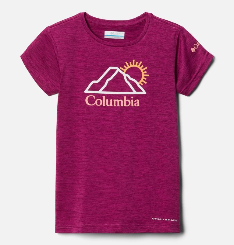 Kids\' Columbia Mission Peak Short Sleeve Graphic T Shirts Fuchsia | CA-E8A46