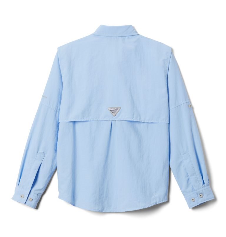 Kids' Columbia PFG Bahama Long Sleeve Shirts Light Blue | CA-PL8C0