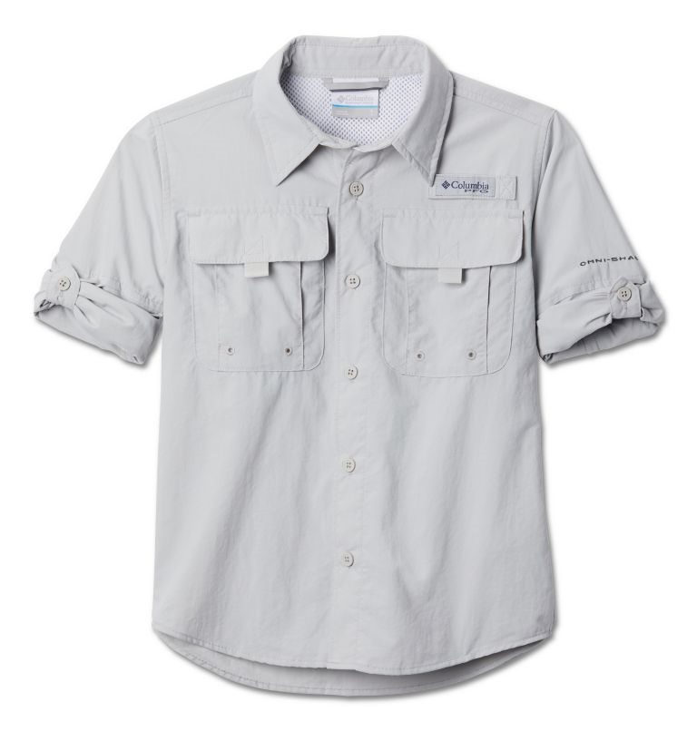 Kids' Columbia PFG Bahama Long Sleeve Shirts Light Grey | CA-V01C8