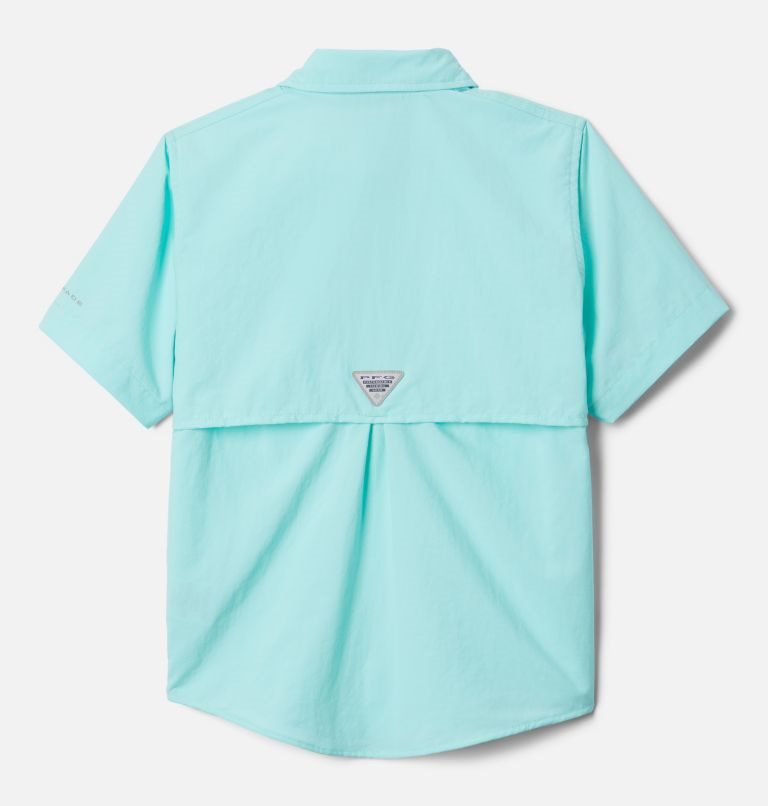 Kids' Columbia PFG Bahama Short Sleeve Shirts Turquoise | CA-BC04A